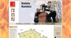 Desktop Screenshot of kominy-kominici.cz